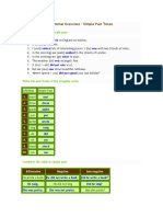 Grammar Exercises - Simple Past Tense