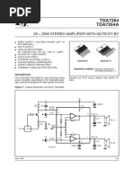 TDA7264 TDA7264A: 25 + 25W Stereo Amplifier With Mute/St-By