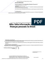 Mito - Falta Informação Sobre Finanças Pessoais No Brasil