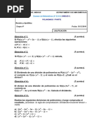 Examen-Polinomios 4º Eso
