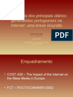 pedro pereira neto - A presença dos principais diários generalistas portugueses na Internet: uma breve incursão