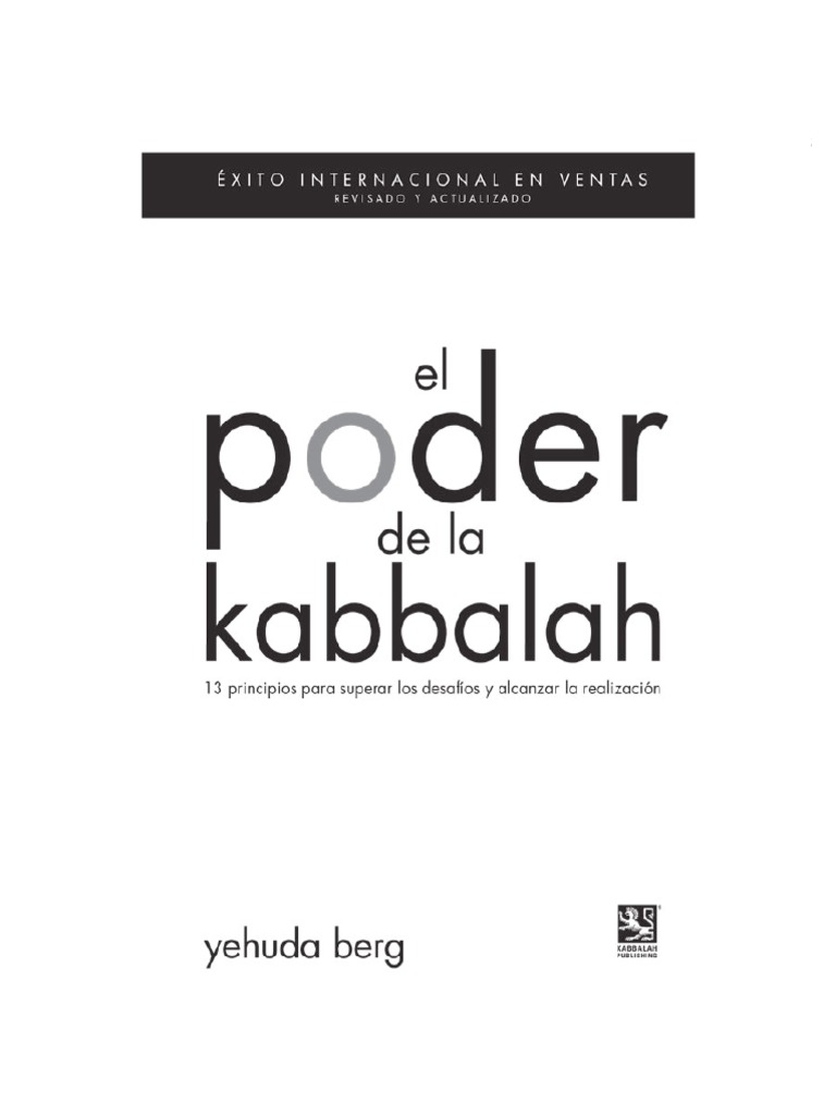 Yehuda, Berg - El Poder de La Kabbalah PDF | PDF