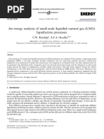 An Exergy Analysis of Small-Scale Liquefied Natural Gas (LNG)