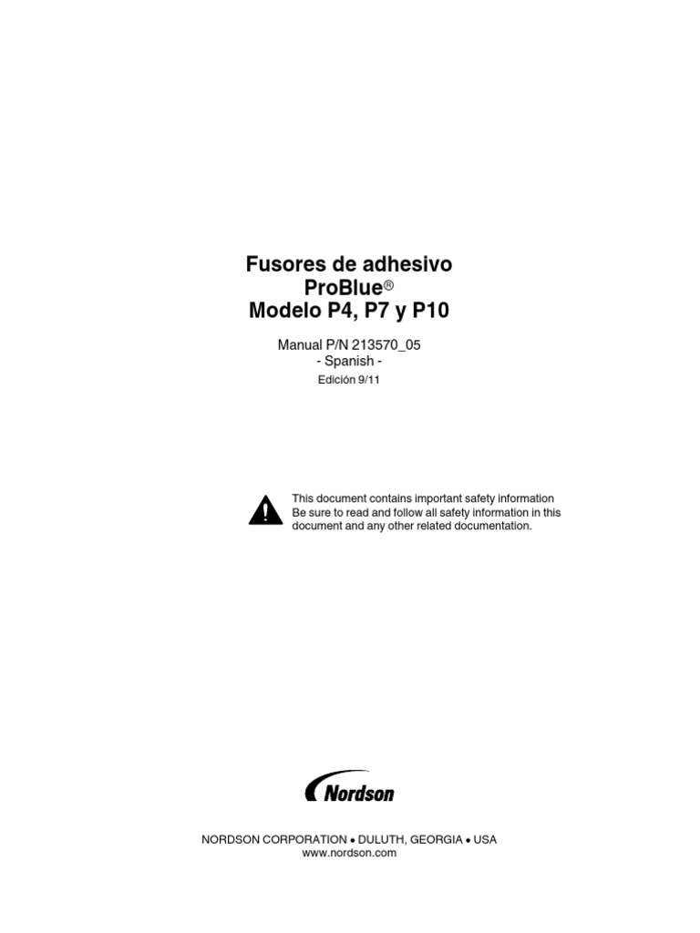 Manual Nordson Problue 4 | PDF | Ingenieria Eléctrica | Ingeniería mecánica