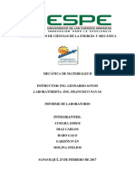 Esfuerzos Combinados y Medición de Esfuerzos Pórtico Soportando Una Carga Vertical