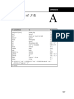 Conversion of Units: Appendix