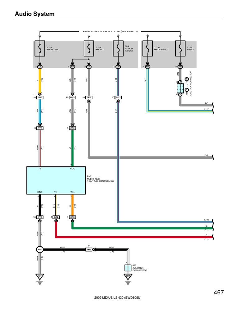 2005 Lexus LS430 Audio Wiring Guide PDF