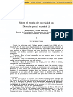 Sobre El Estado de Necesidad en Derecho Penal Espanol ( )
