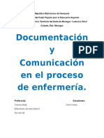 Documentación y Comunicación en El Proceso de Enfermería