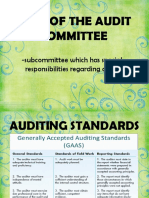 Role of The Audit Committee