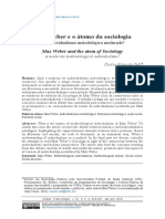 Max Weber - Individualismo Metodológico Ou Relacionismo Metodológico