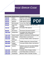Error Code Guide