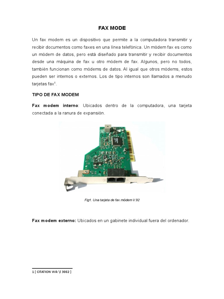 Guía Completa sobre Fax Modem | PDF | Módem | Fax