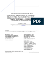 18R-97 Estimate Classification System As Applied To Engineering Proc Const in Process Industries SPANISH