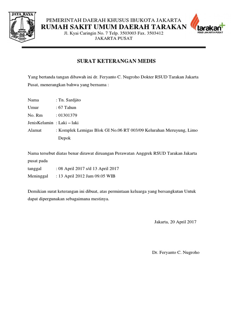 Surat Sakit Dokter Depok