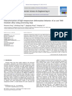 Characterization of High Temperature Deformation Behavior of as Cast Ti60 Titanium Alloy Using Processing Map