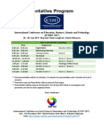 Tentative Program ICEBIT V4