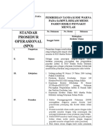 Pemberian Tanda Kode Warna Pada Sampul Rekam Medis Pasien Risiko Penyakit Menular