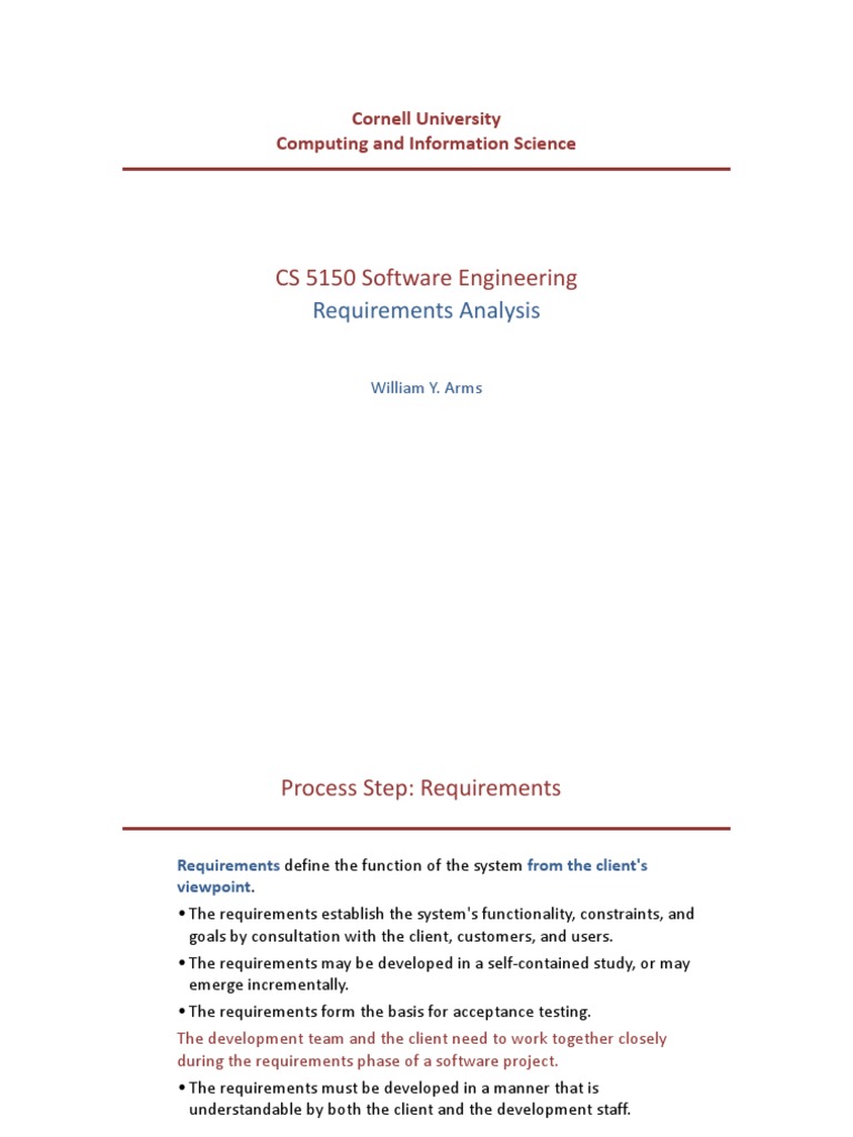 D1 Requirements Analysis PDF Specification (Technical Standard
