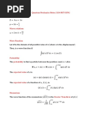 Quantum Mechanics Notes