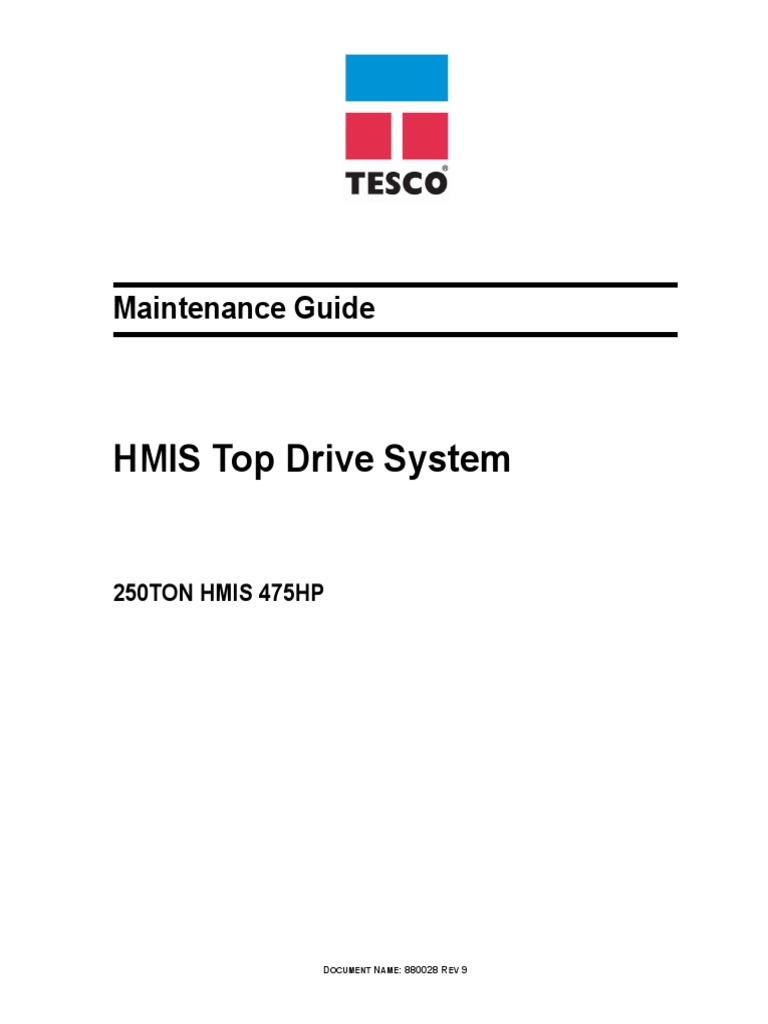 Tesco Maintenance Guide PDF PDF Bearing (Mechanical) Petroleum