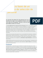 Las Cuatro Fases de Un Proceso de Selección de Personal