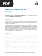 3dB Most Common Problems in LTE Networks