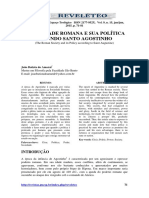 A Sociedade Romana e Sua Política Segundo Santo Agostinho