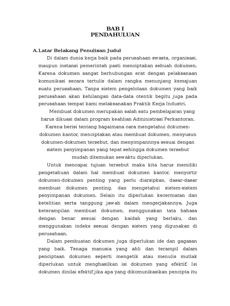 Tujuan Penulisan Laporan Pdf