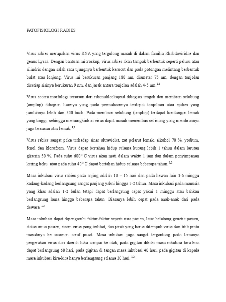 Patofisiologi Rabies