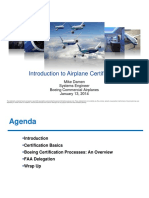 Introduction To Airplane Certification: Mike Damen Systems Engineer Boeing Commercial Airplanes January 13, 2014