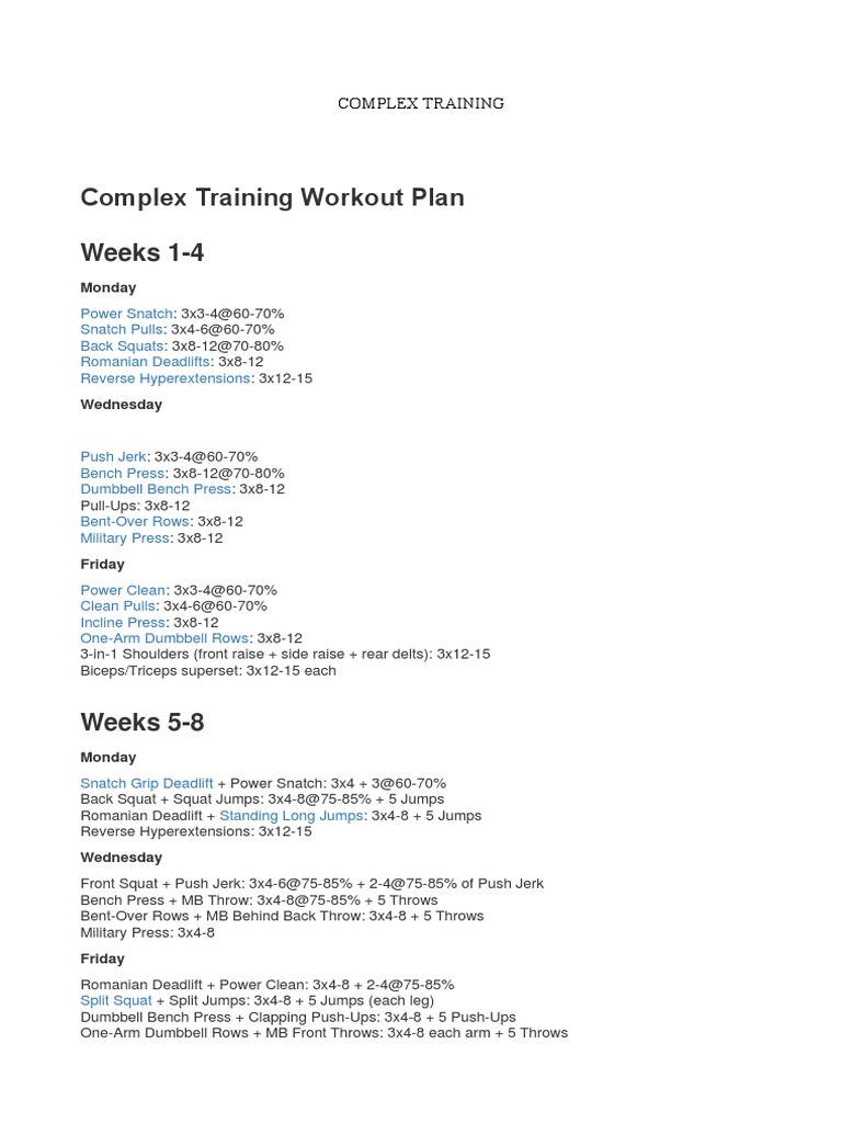 Complex Training Pdf