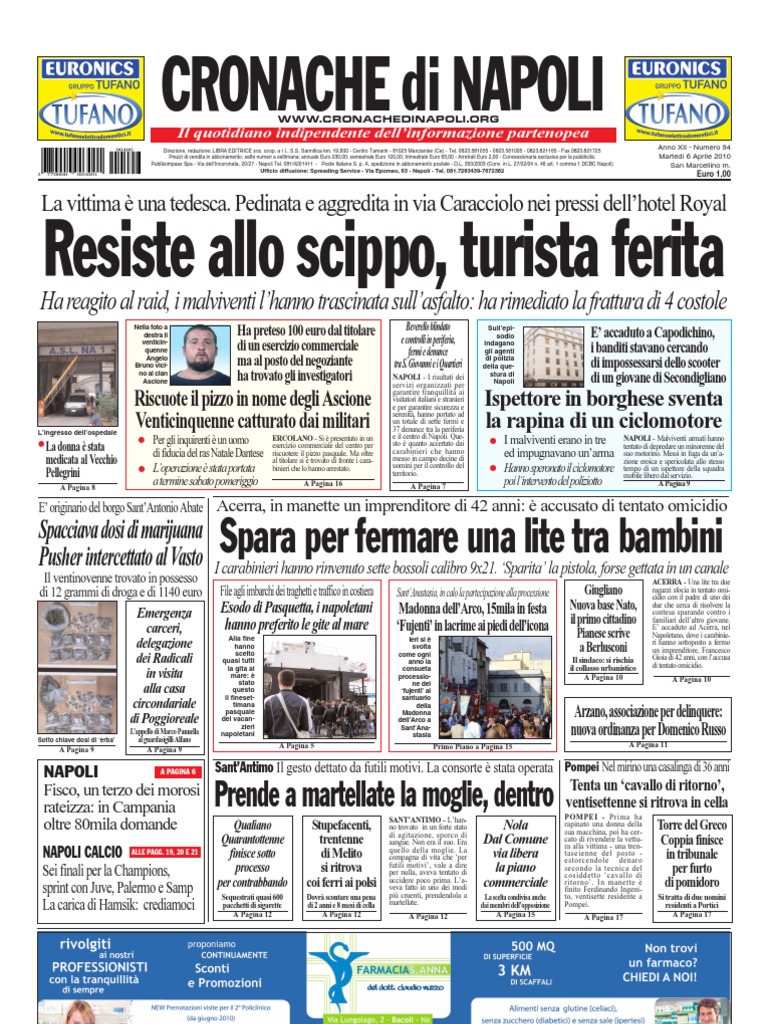 Cronache Di Napoli 6 Aprile 2010