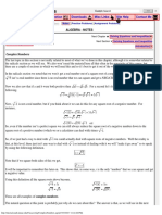 Algebra - Complex Numbers - Part1