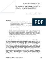 "Não Creias Tu Nisso, Leitor Amado": Sobre A Datação Dos Contos de Várias Histórias