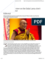 The Guardian view on the Dalai Lama