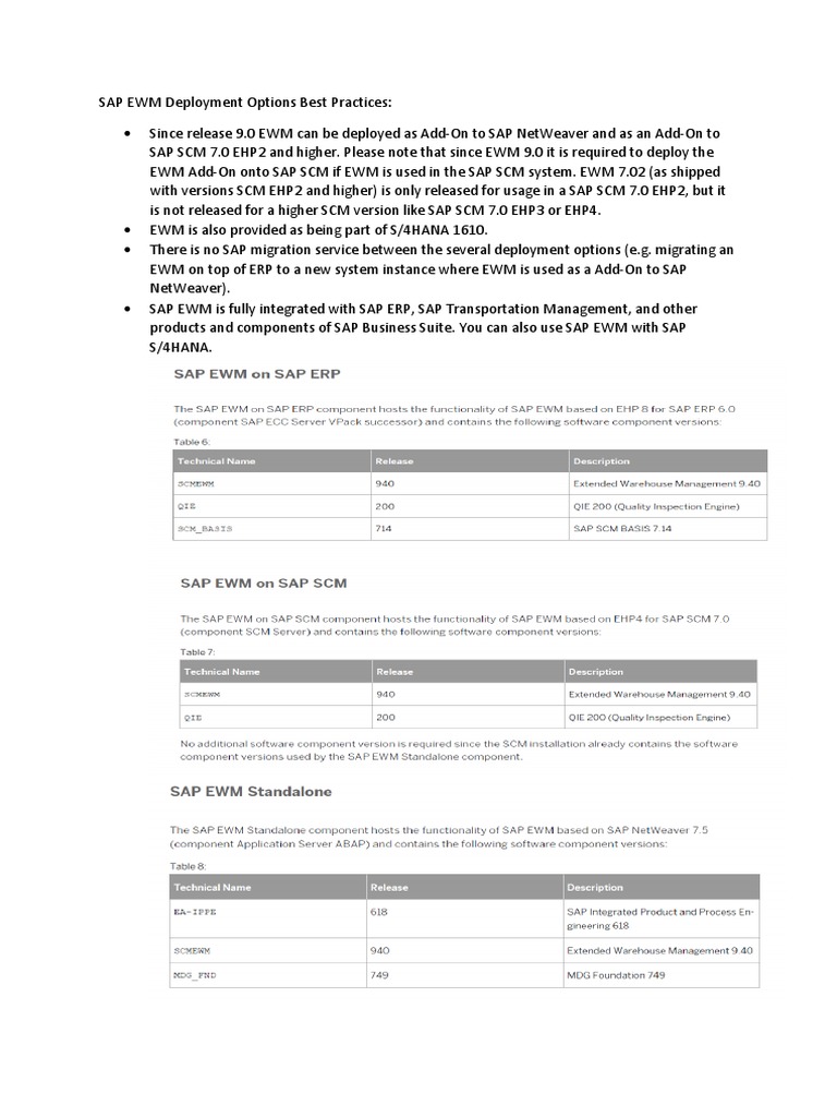 SAP EWM - Overview visual data 3