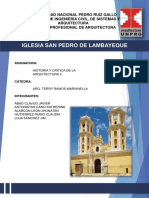 Informe de La Iglesia San Pedro de Lambayeque