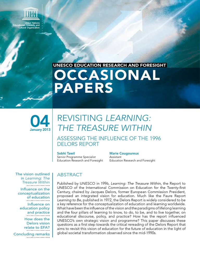 UNESCO Revisiting Learning The Treasure Within | PDF | Lifelong ...