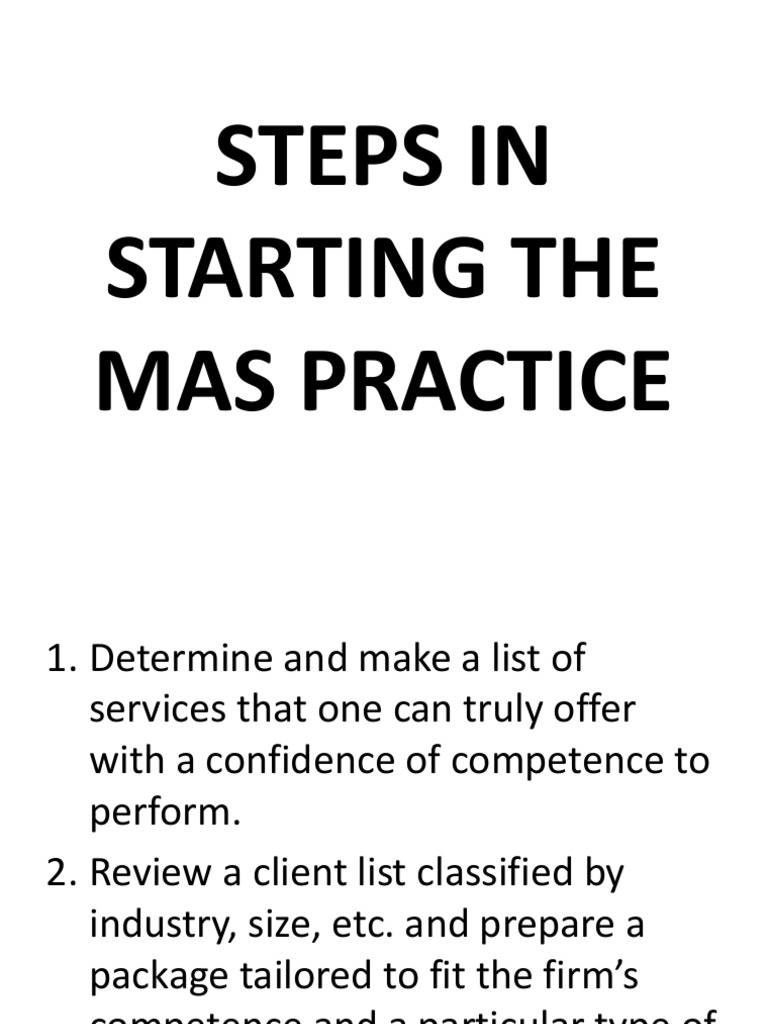 Starting a Management Advisory Services Practice | PDF