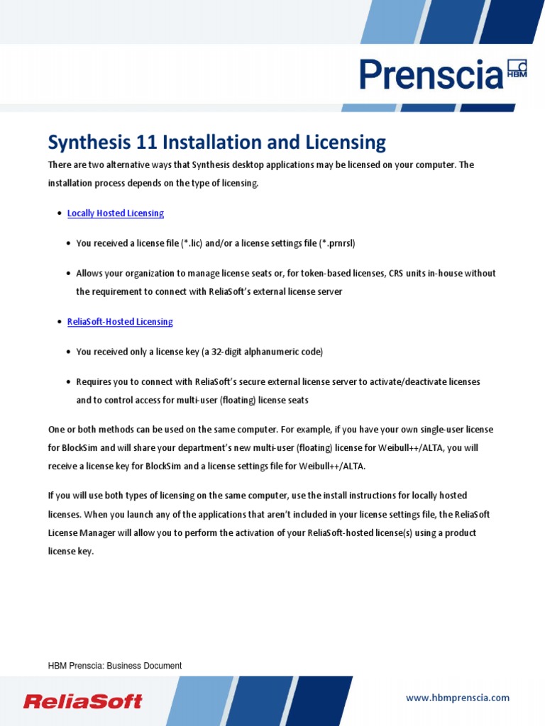 Synthesis 11 Licensing Guide | PDF | Proxy Server | Email