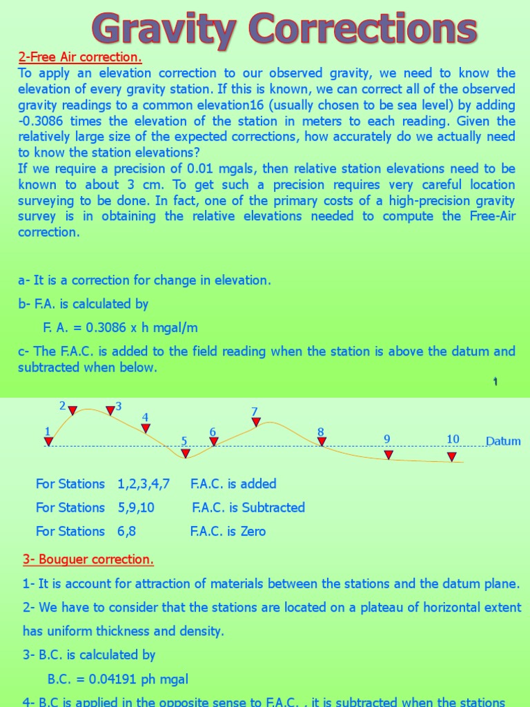 Gravity Correction Methods Explained | PDF | Earth Sciences | Physical ...