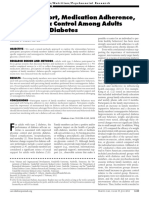 Family Support, Medication Adherence, and Glycemic Control Among Adults With Type 2 Diabetes