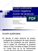 Derechos Reales Accin Publiciana Negatoria Jactancia Exclusion