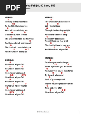 He Will Not Let You Fall Chords Key Of G Song Structure Elements Of Music