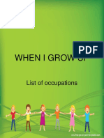 When I Grow Up: List of Occupations