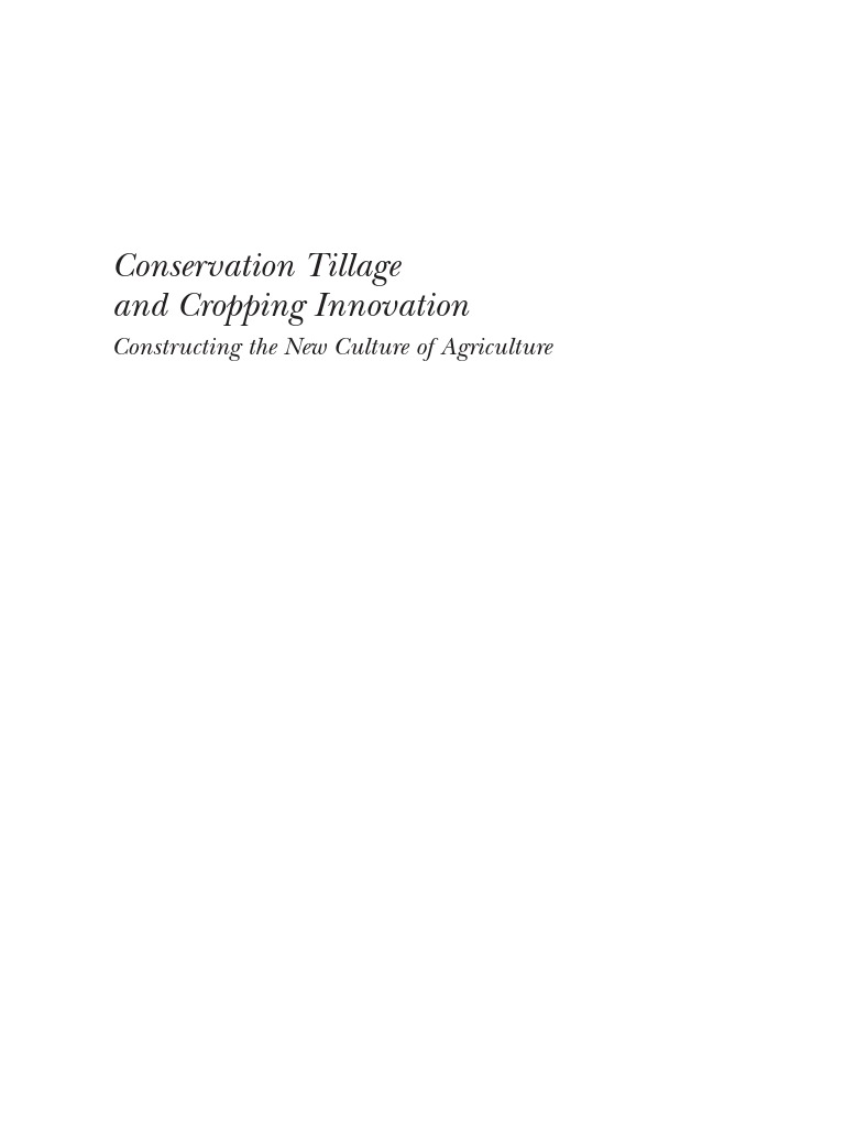 Conservation Tillage and Cropping Innovation | PDF | Crop Rotation ...