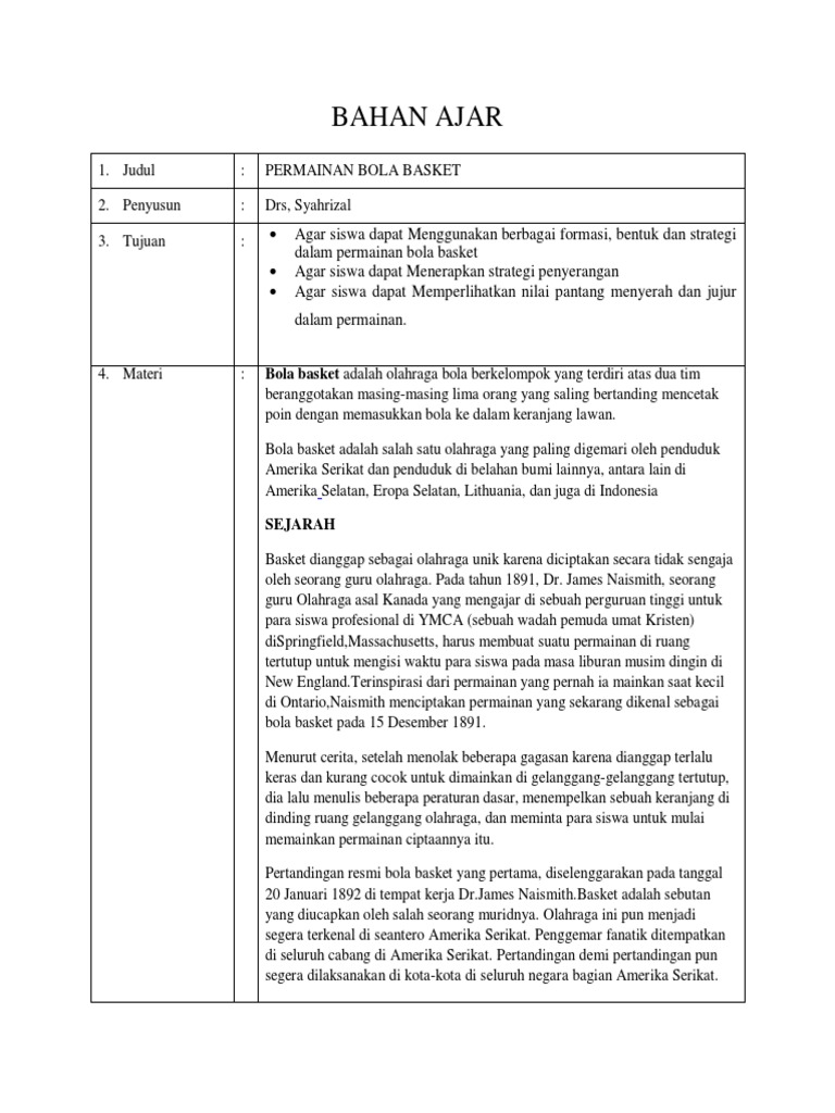 Buku Permainan Bola Basket Pdf Reader