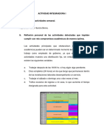 Cronograma de Actividades Semanal