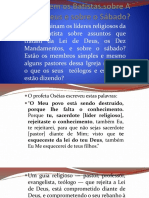 Os Batistas A Lei e o Sábado